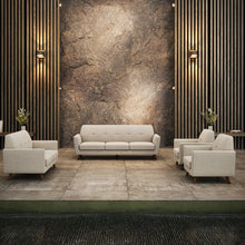 OfficeSource | Partridge | Loveseat with Light Wood Legs