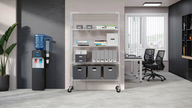 OfficeSource 5-Shelf 48''Wx24''Dx72''H Wire Rack