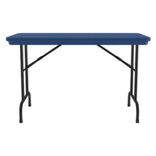 OfficeSource | Colorful Blow Mold Folding Tables | Fixed Height Blow Mold Table - 48'' x 24''