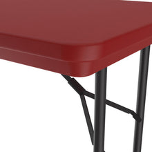 OfficeSource | Colorful Blow Mold Folding Tables | Fixed Height Blow Mold Table - 48'' x 24''