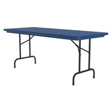 OfficeSource | Colorful Blow Mold Folding Tables | Fixed Height Blow Mold Table - 72'' x 30''