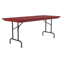 OfficeSource | Colorful Blow Mold Folding Tables | Fixed Height Blow Mold Table - 72'' x 30''