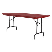OfficeSource | Colorful Blow Mold Folding Tables | Fixed Height Blow Mold Table - 72'' x 30''