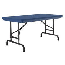OfficeSource | Colorful Blow Mold Folding Tables | Adjustable Height Blow Mold Table - 48'' x 24''