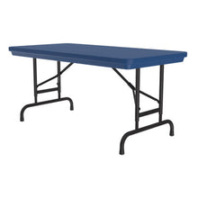 OfficeSource | Colorful Blow Mold Folding Tables | Adjustable Height Blow Mold Table - 48'' x 24''