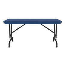 OfficeSource | Colorful Blow Mold Folding Tables | Adjustable Height Blow Mold Table - 48'' x 24''