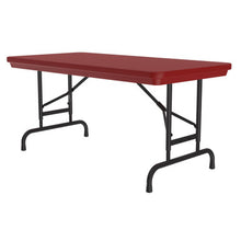 OfficeSource | Colorful Blow Mold Folding Tables | Adjustable Height Blow Mold Table - 48'' x 24''