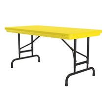 OfficeSource | Colorful Blow Mold Folding Tables | Adjustable Height Blow Mold Table - 48'' x 24''