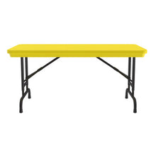 OfficeSource | Colorful Blow Mold Folding Tables | Adjustable Height Blow Mold Table - 48'' x 24''