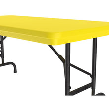 OfficeSource | Colorful Blow Mold Folding Tables | Adjustable Height Blow Mold Table - 48'' x 24''