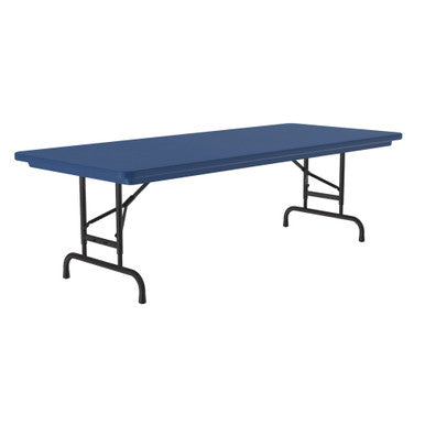 OfficeSource | Colorful Blow Mold Folding Tables | Adjustable Height Blow Mold Table - 60'' x 30''