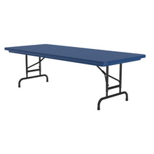 OfficeSource | Colorful Blow Mold Folding Tables | Adjustable Height Blow Mold Table - 60'' x 30''