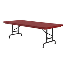 OfficeSource | Colorful Blow Mold Folding Tables | Adjustable Height Blow Mold Table - 60'' x 30''