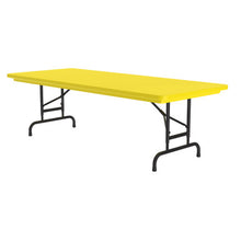 OfficeSource | Colorful Blow Mold Folding Tables | Adjustable Height Blow Mold Table - 60'' x 30''