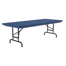 OfficeSource | Colorful Blow Mold Folding Tables | Adjustable Height Blow Mold Table - 72'' x 30''