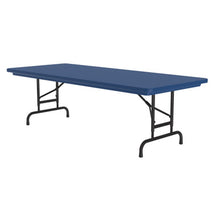 OfficeSource | Colorful Blow Mold Folding Tables | Adjustable Height Blow Mold Table - 72'' x 30''