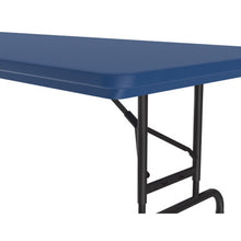 OfficeSource | Colorful Blow Mold Folding Tables | Adjustable Height Blow Mold Table - 72'' x 30''