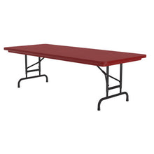 OfficeSource | Colorful Blow Mold Folding Tables | Adjustable Height Blow Mold Table - 72'' x 30''