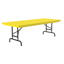 OfficeSource | Colorful Blow Mold Folding Tables | Adjustable Height Blow Mold Table - 72'' x 30''