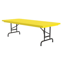 OfficeSource | Colorful Blow Mold Folding Tables | Adjustable Height Blow Mold Table - 72'' x 30''