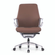 OfficeSource | Veneto | Executive Mid-Back Chair with Polished Aluminum Frame