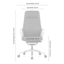 OfficeSource | Veneto | Executive High Back Chair with Polished Aluminum Frame