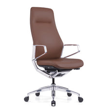 OfficeSource | Veneto | Executive High Back Chair with Polished Aluminum Frame