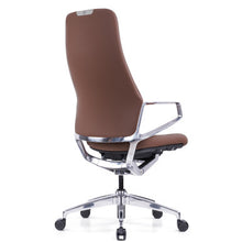 OfficeSource | Veneto | Executive High Back Chair with Polished Aluminum Frame