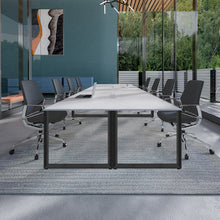 OfficeSource | Veneto | Executive Mid-Back Chair with Polished Aluminum Frame