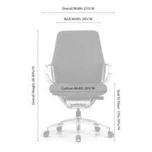 OfficeSource | Veneto | Executive Mid-Back Chair with Polished Aluminum Frame