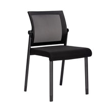 OfficeSource Oslo Mesh Back Armless Stacking Guest Chair with Black Frame