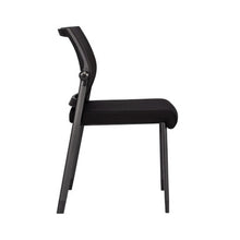 OfficeSource Oslo Mesh Back Armless Stacking Guest Chair with Black Frame