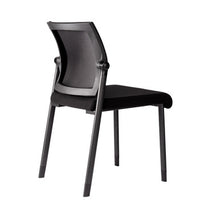 OfficeSource Oslo Mesh Back Armless Stacking Guest Chair with Black Frame