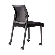 OfficeSource Oslo Mesh Back Armless Stacking Guest Chair with Black Frame