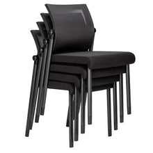 OfficeSource Oslo Mesh Back Armless Stacking Guest Chair with Black Frame