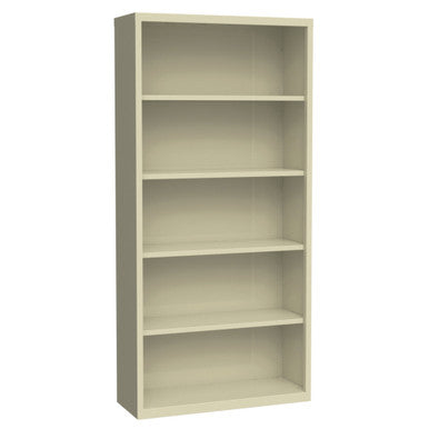 OfficeSource | Steel Bookcase | 5 Shelf Metal Bookcase, 72'' High