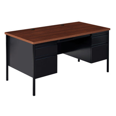 OfficeSource | Raleigh | 60''W Double Pedestal Steel Desk