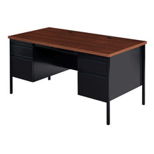 OfficeSource | Raleigh | 60''W Double Pedestal Steel Desk
