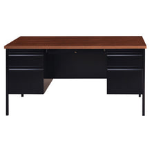 OfficeSource | Raleigh | 60''W Double Pedestal Steel Desk