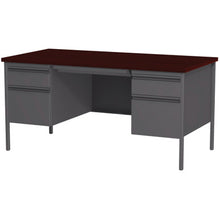 OfficeSource | Raleigh | 60''W Double Pedestal Steel Desk