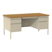 OfficeSource | Raleigh | 60''W Double Pedestal Steel Desk