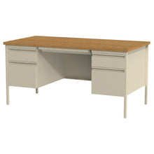 OfficeSource | Raleigh | 60''W Double Pedestal Steel Desk