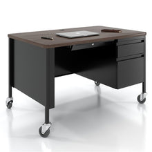OfficeSource | Whitley | 48''W Mobile Double Pedestal Teacher's Desk