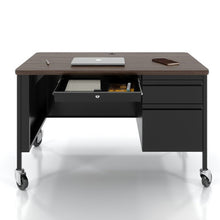 OfficeSource | Whitley | 48''W Mobile Double Pedestal Teacher's Desk