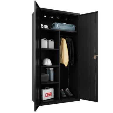 OfficeSource Steel Storage Cabinet Collection Combo Wardrobe