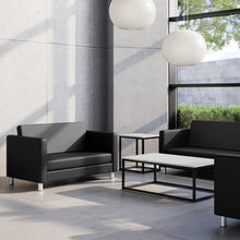 Lenox 24'' x 48'' Rectangular  Coffee Table with Black Metal Base