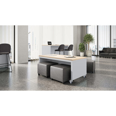 OfficeSource Sofia Low Mobile Collaboration Table - 60''W