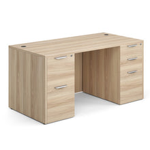 OfficeSource OS Laminate Collection Double Full Pedestal Desk - 60'' x 30''