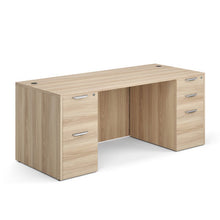 OfficeSource OS Laminate Collection Double Full Pedestal Desk - 71'' x 30''