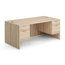 OfficeSource | OS Laminate | Double 3/4 Pedestal Desk - 71'' x 36''